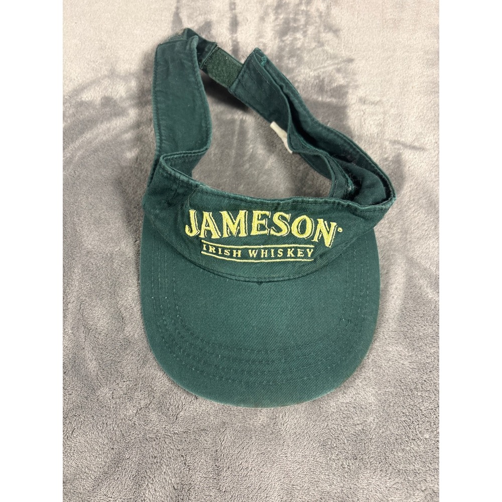 Jameson Irish Whiskey Sun Visor Hat Embroidered Green Cotton Adjustable Barware